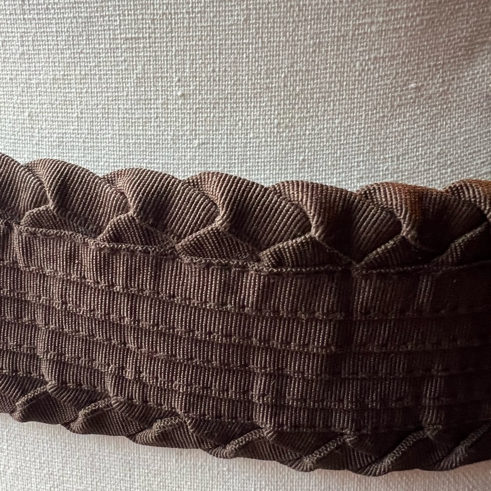 Brown Textured Vintage brown crinkle belt. 32 inches 2 inch wide - Picture 6 of 7